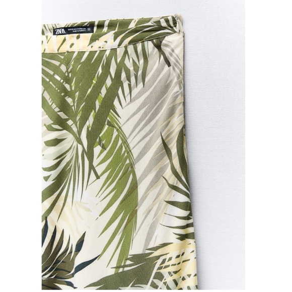 ZARA TROPICAL PRINT MIDI SKIRT - Picture 7 of 8
